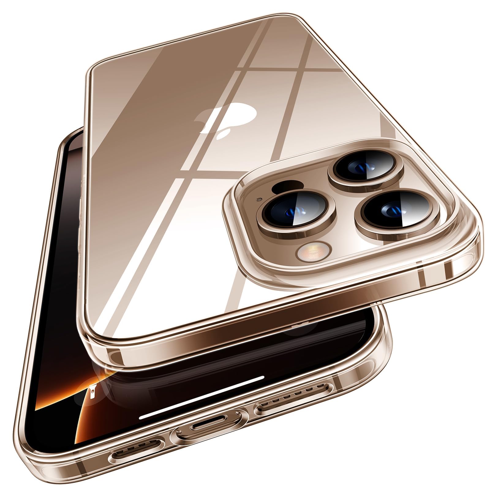Amazon.com: TORRAS Crystal Clear for iPhone 16 Pro Max Case, Anti